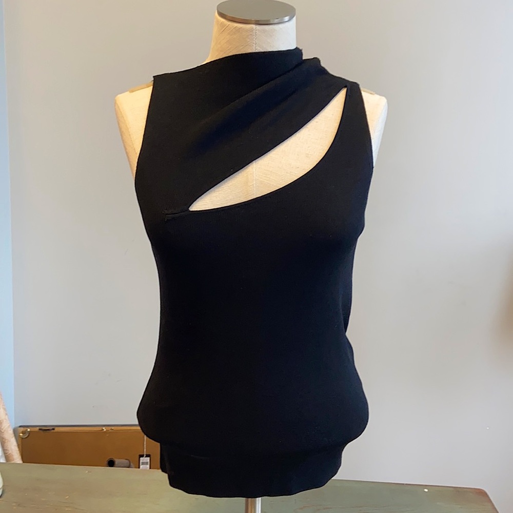 Black Double Slit Tank